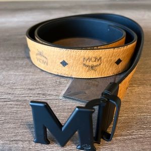 MCM men belt. Claus M Reversible Belt 1.75” in Visetos